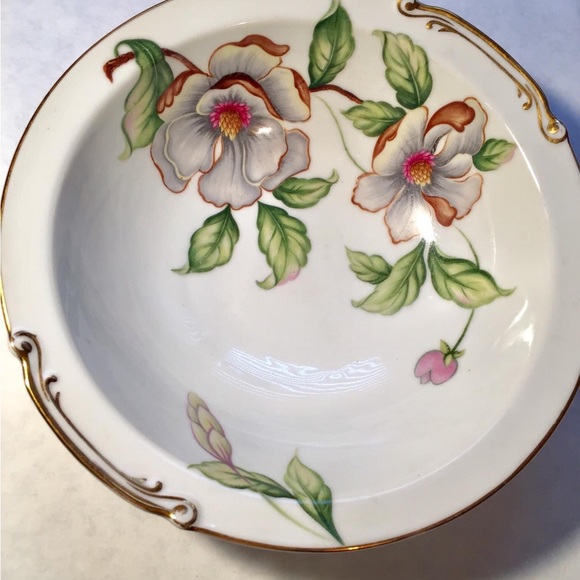 6220AB Dogwood Pattern 1950's Roselyn China Round Serving Bowl Japan - Picture 3 of 9